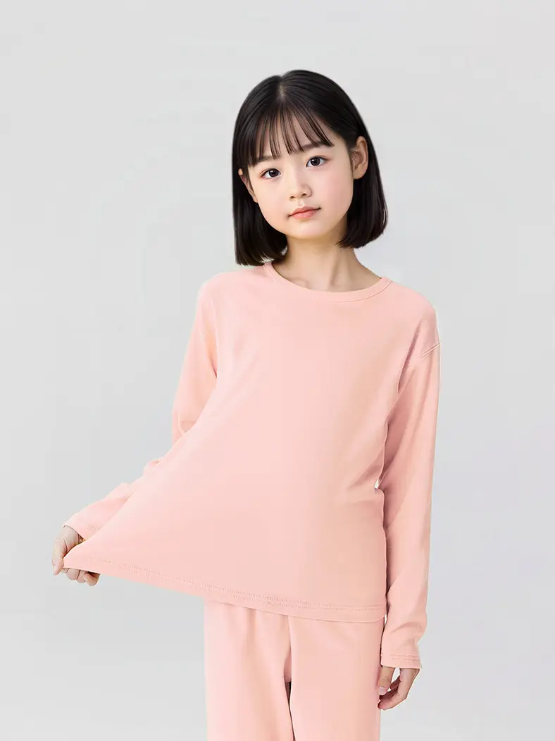 New Boys' Pure Cotton Long Sleeve T-Shirt Peach - Image 15