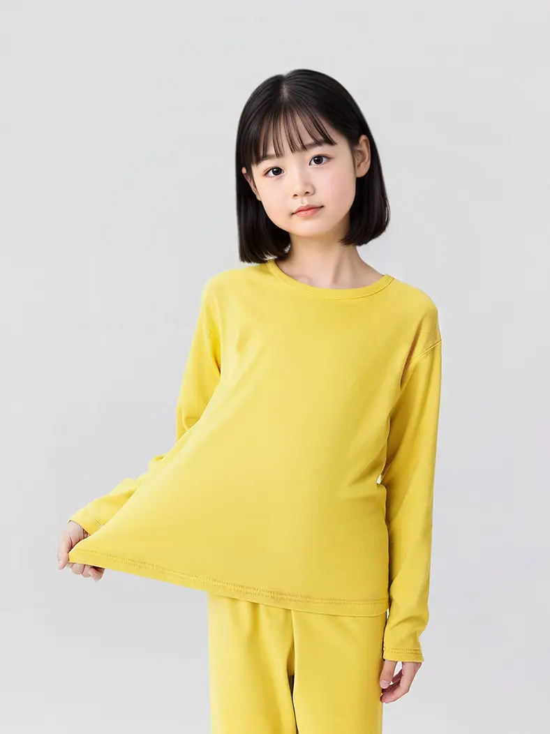 New Boys' Pure Cotton Long Sleeve T-Shirt Peach - Image 16
