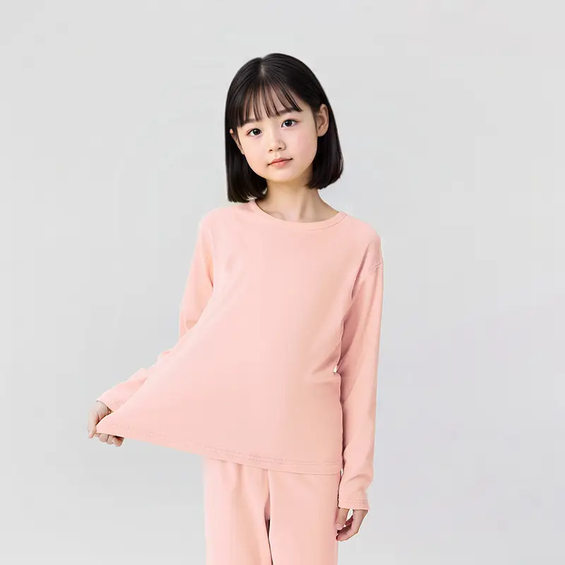 New Boys' Pure Cotton Long Sleeve T-Shirt Peach - Image 10