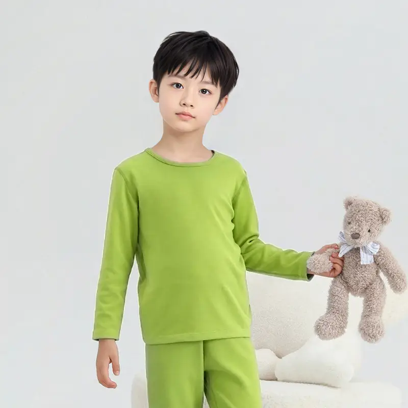 New Boys' Pure Cotton Long Sleeve T-Shirt Peach - Image 11
