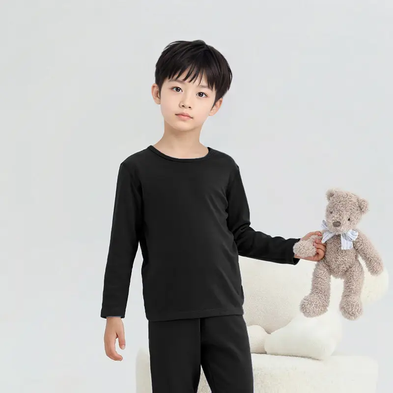New Boys' Pure Cotton Long Sleeve T-Shirt Peach - Image 4