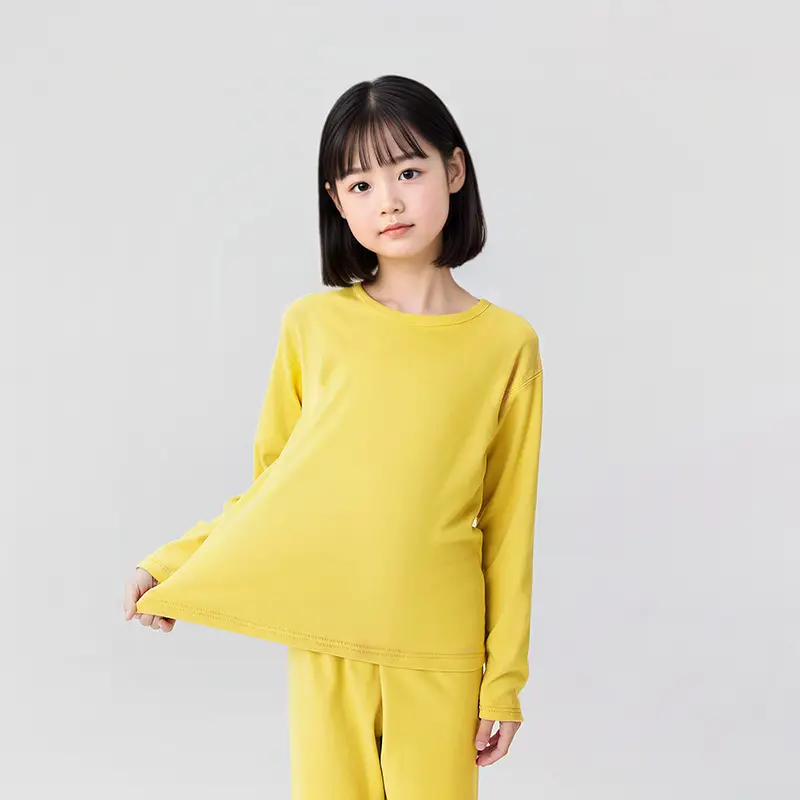New Boys' Pure Cotton Long Sleeve T-Shirt Peach - Image 6