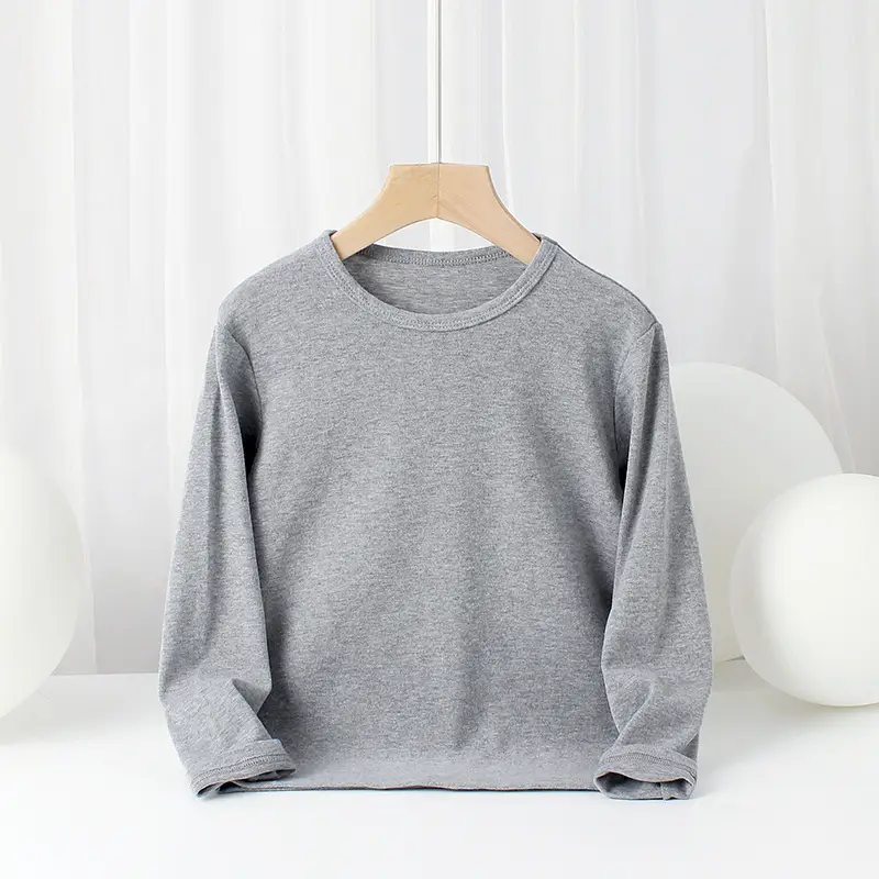 New Boys' Pure Cotton Long Sleeve T-Shirt Peach - Image 8