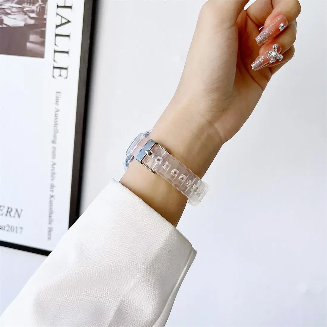Sparkling One-Piece Watch Strap for Women Men - Image 8