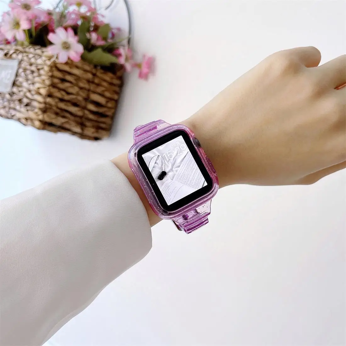 Sparkling One-Piece Watch Strap for Women Men - Image 10