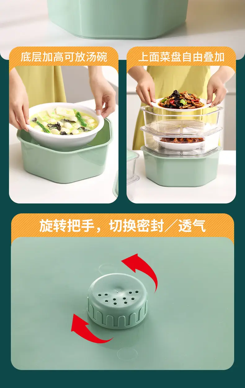 Multi-Layer Heat Preservation Vegetable Cover Transparent Dustproof Rice Cover — feature 10