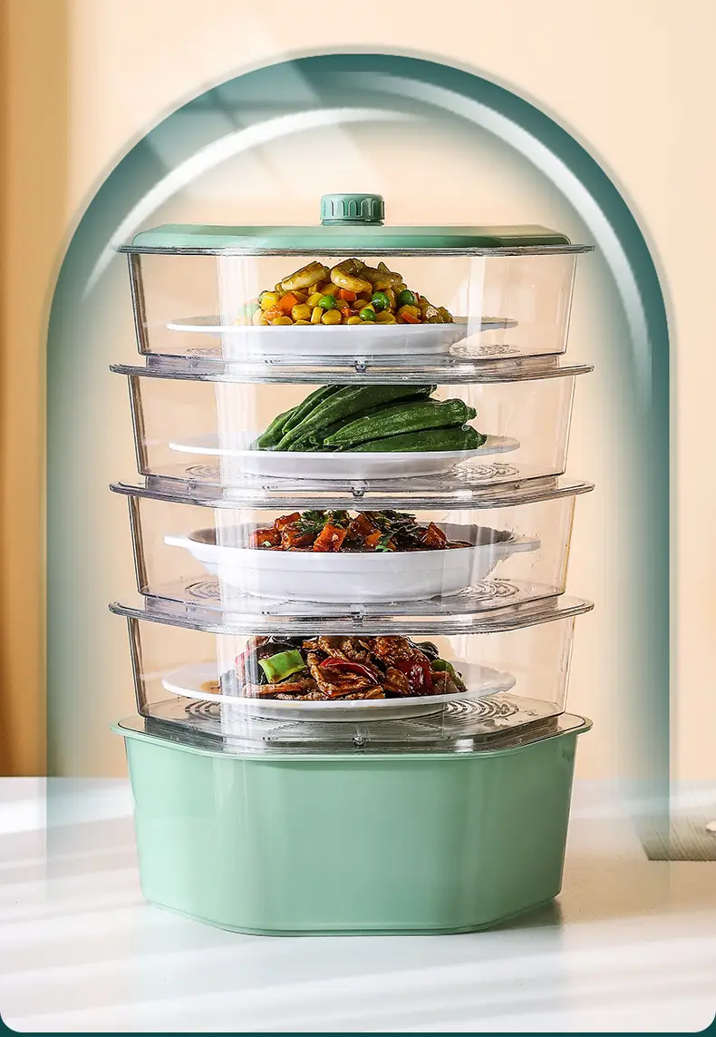 Multi-Layer Heat Preservation Vegetable Cover Transparent Dustproof Rice Cover — feature 6