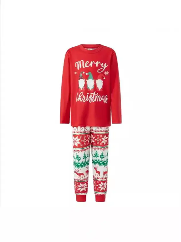 2025 Christmas Pajama Set Red Long Sleeve Family Wear - Image 4