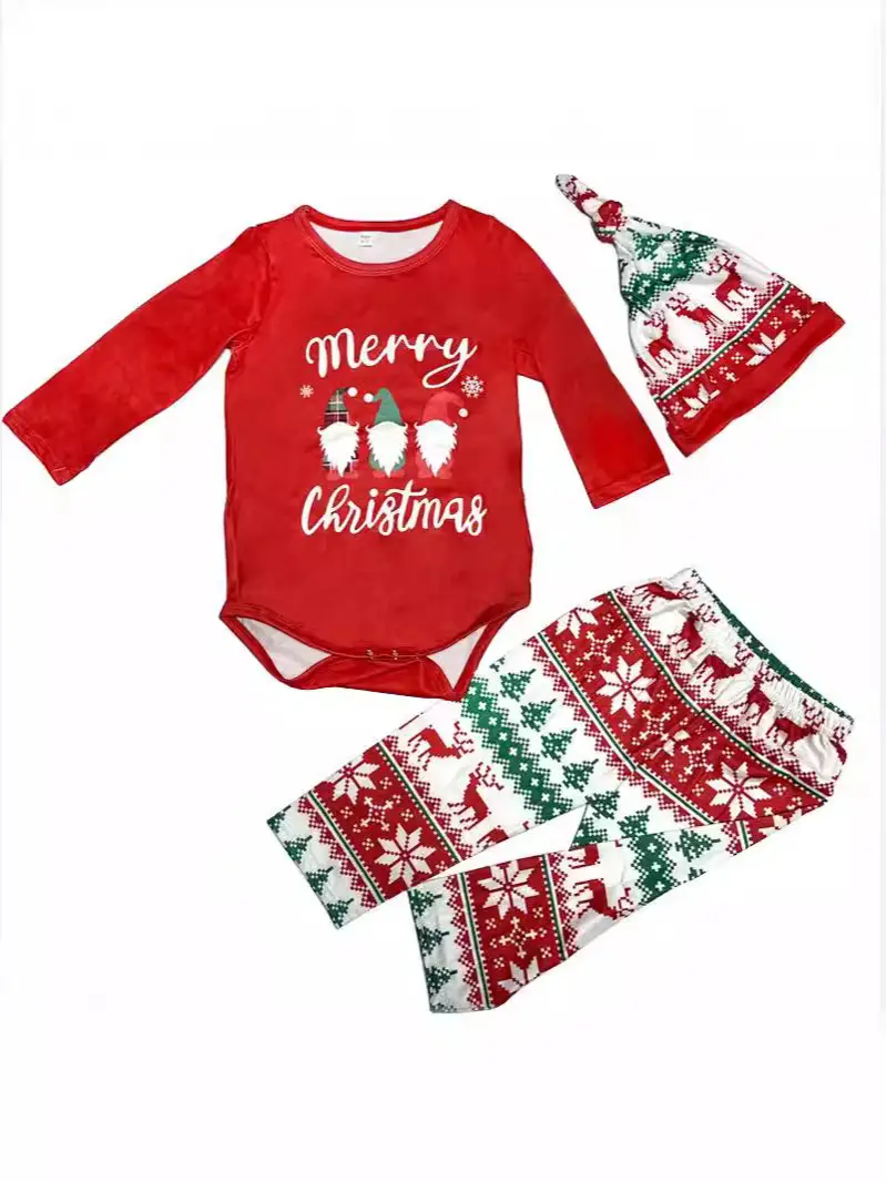 2025 Christmas Pajama Set Red Long Sleeve Family Wear - Image 6