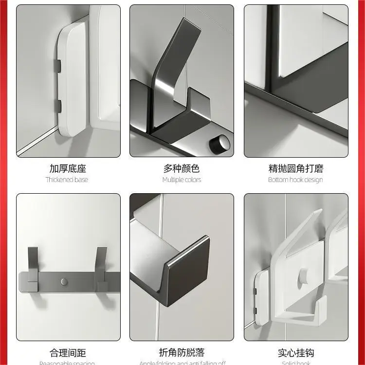 White Wall Hanging Hooks for Bathroom & Kitchen - Image 18
