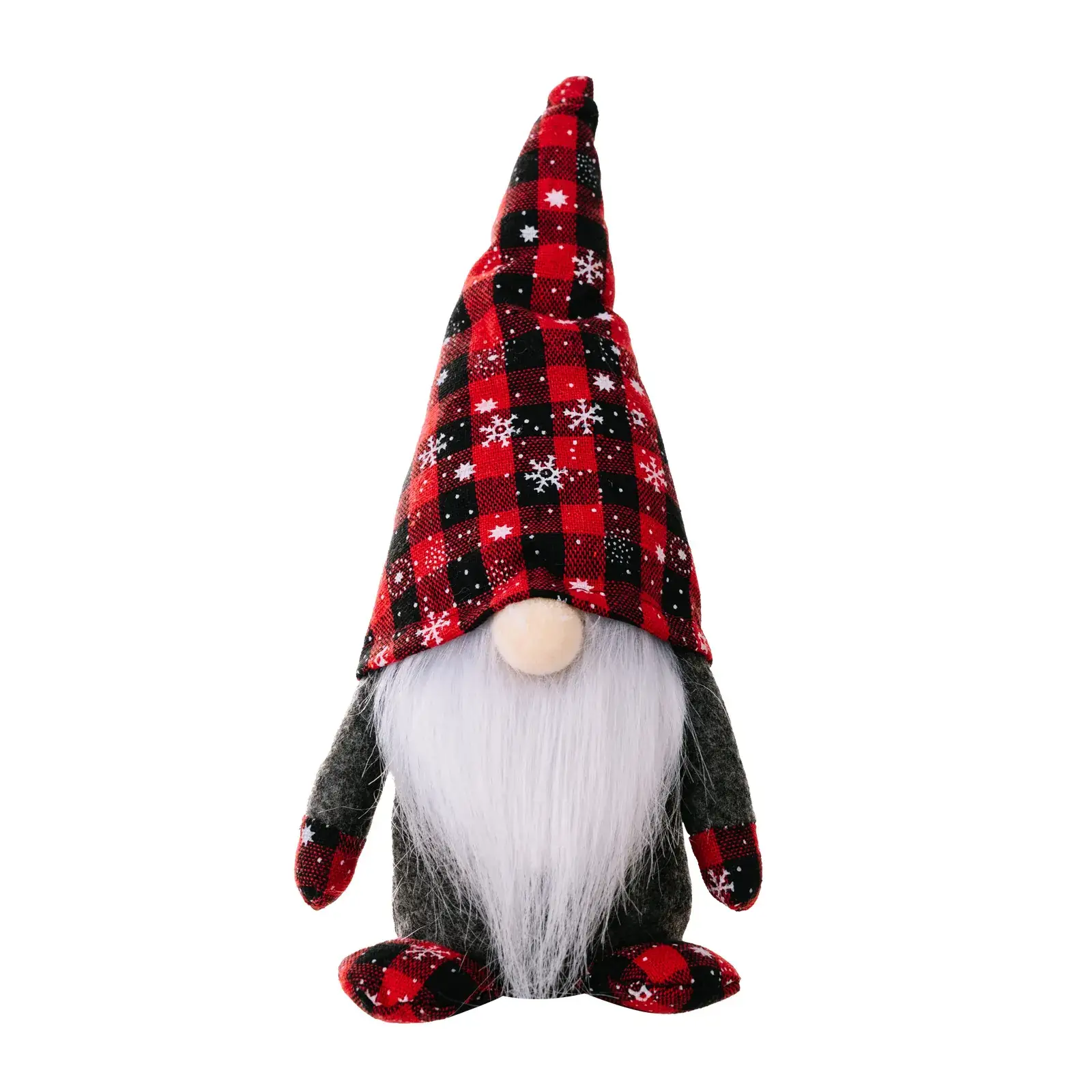Red Black Plaid Snowflake Rudolph Doll Christmas Decor - Image 6