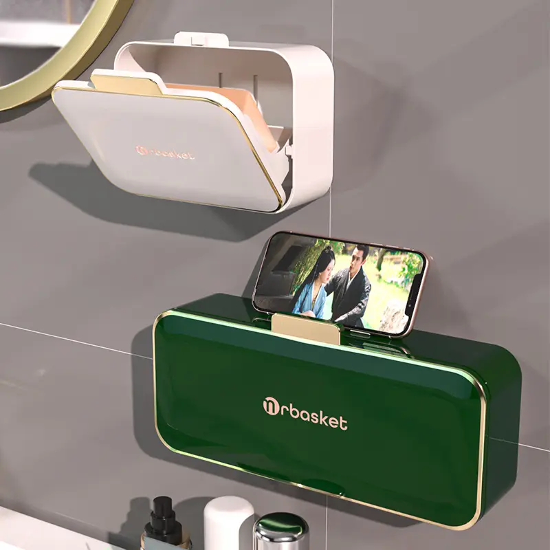 Wall-Mounted Soap Holder with Flip Lid for Bathroom - Image 5