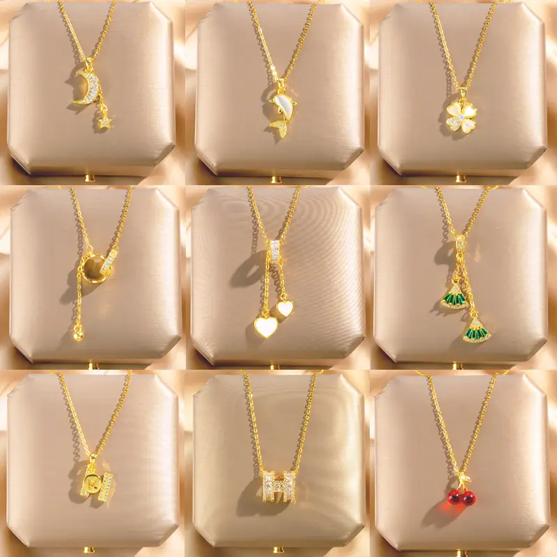 18K Gold Plated Flower Necklace for Women - Image 32