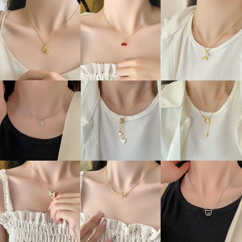 18K Gold Plated Flower Necklace for Women - Image 33