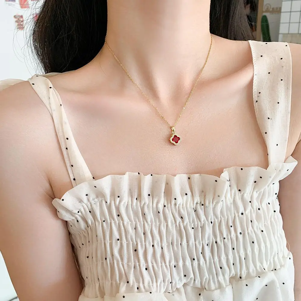 18K Gold Plated Flower Necklace for Women - Image 27