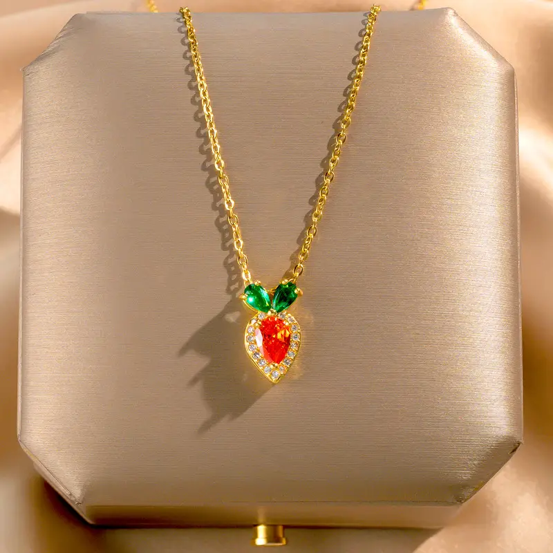 18K Gold Plated Flower Necklace for Women - Image 3