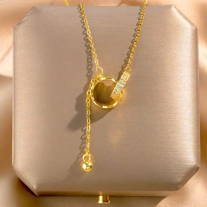 18K Gold Plated Flower Necklace for Women - Image 5