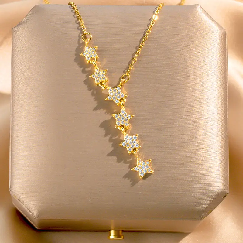 18K Gold Plated Flower Necklace for Women - Image 7