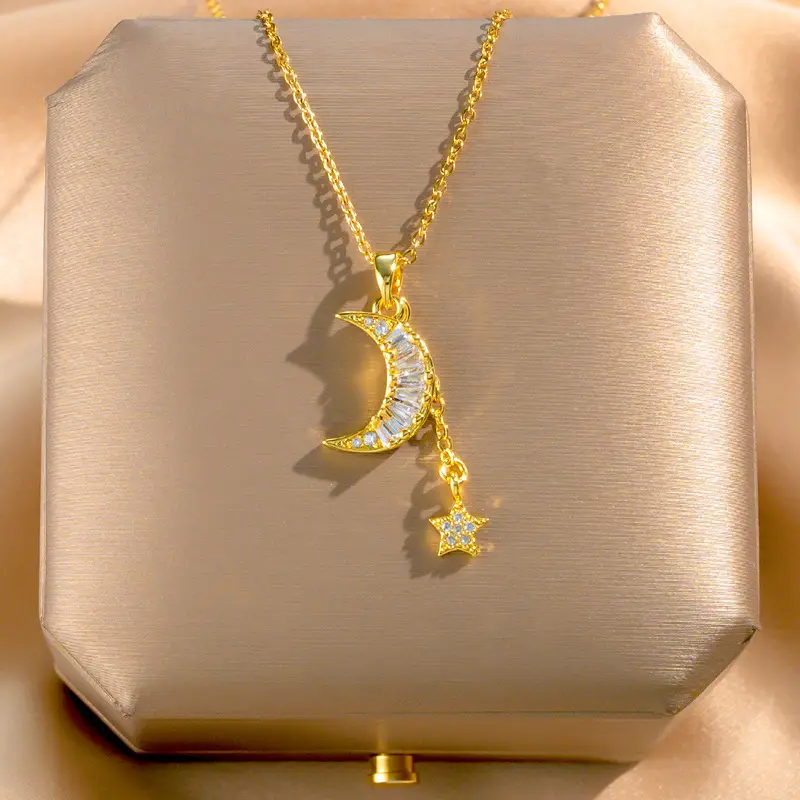 18K Gold Plated Flower Necklace for Women - Image 8