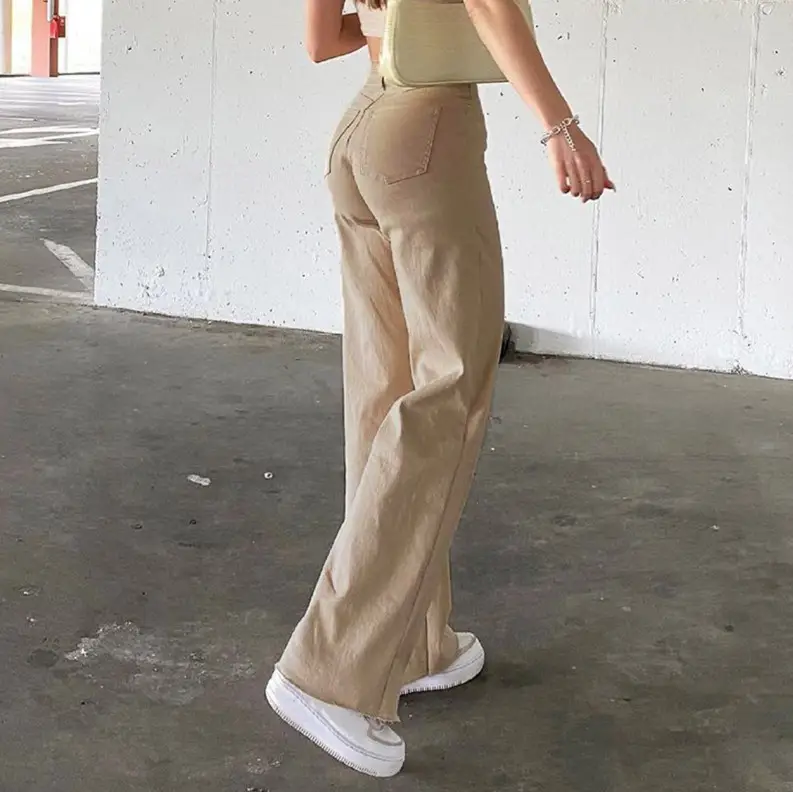 Solid Color Slim Fit High Waist Jeans for Women — feature 7
