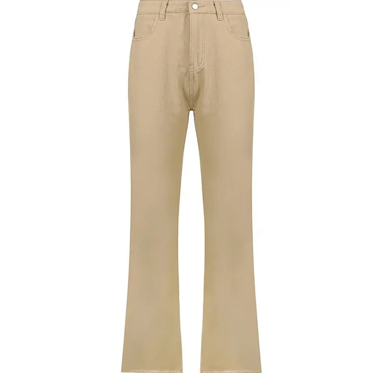 Solid Color Slim Fit High Waist Jeans for Women - Image 7
