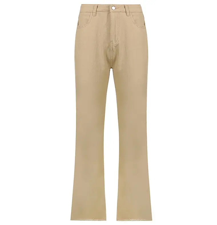 Solid Color Slim Fit High Waist Jeans for Women — feature 9