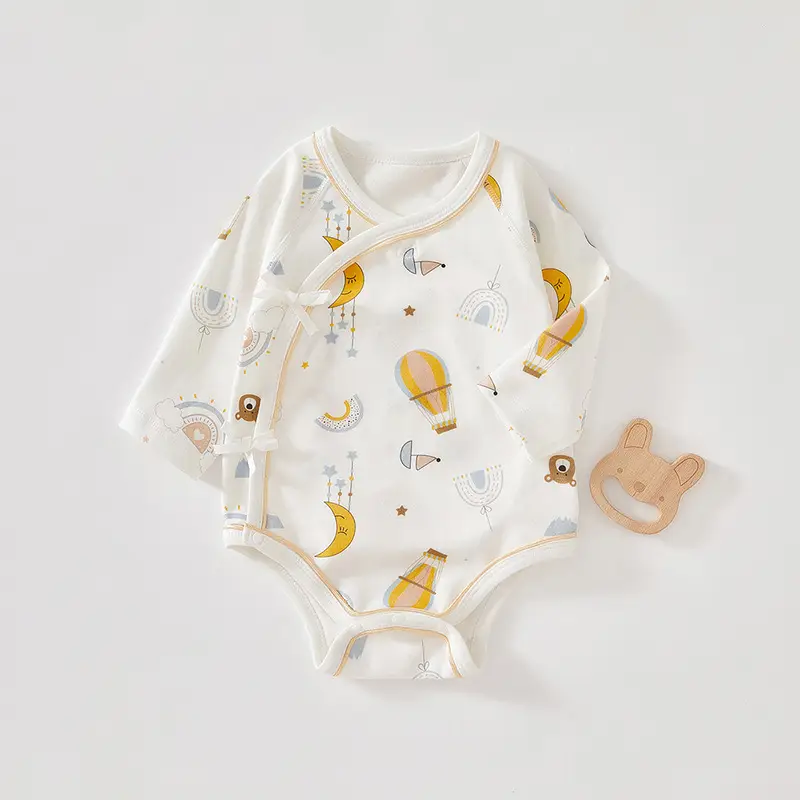 Baby Long Sleeve Onesie with Cute Bear Print - Image 3