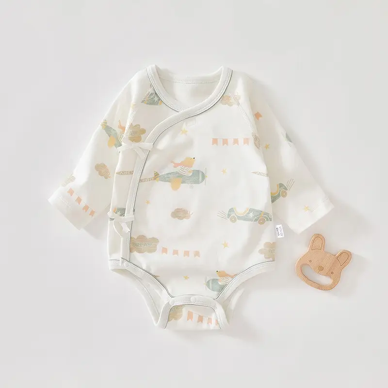 Baby Long Sleeve Onesie with Cute Bear Print - Image 6
