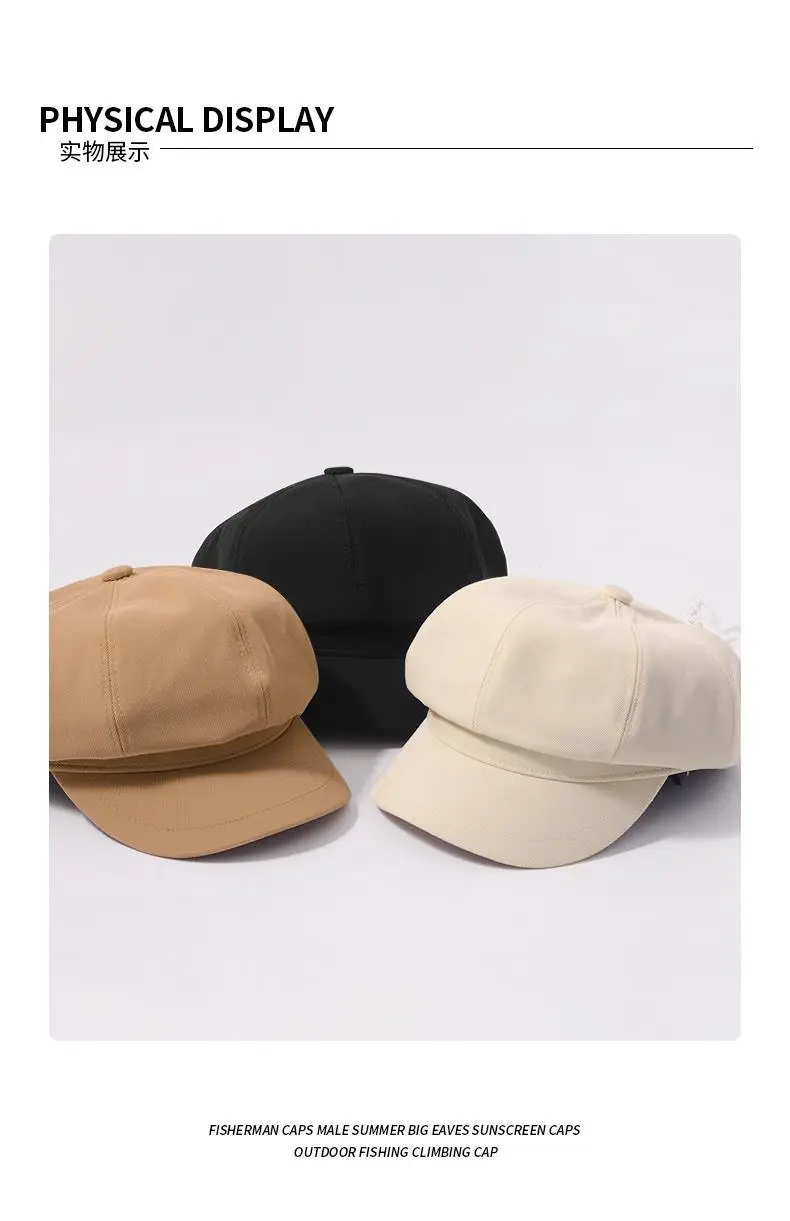 Japanese Style Retro Octagonal Cap Women's Beret — feature 6
