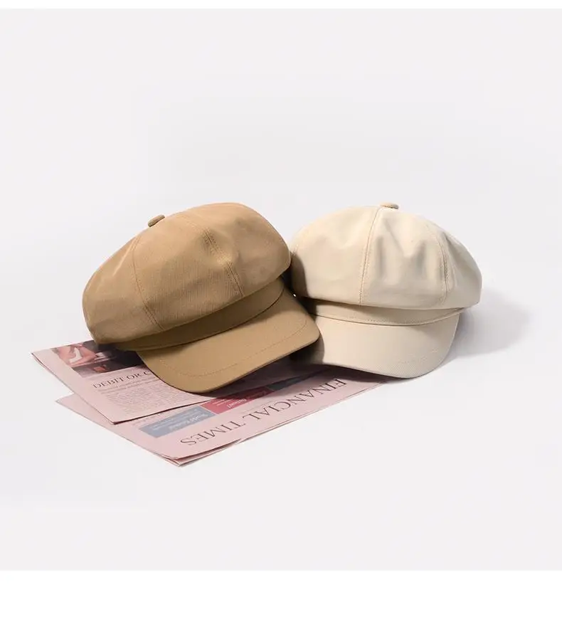 Japanese Style Retro Octagonal Cap Women's Beret — feature 7