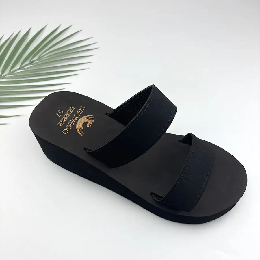 Women's Navy Wedge Sandals Summer Beach Wear — feature 12