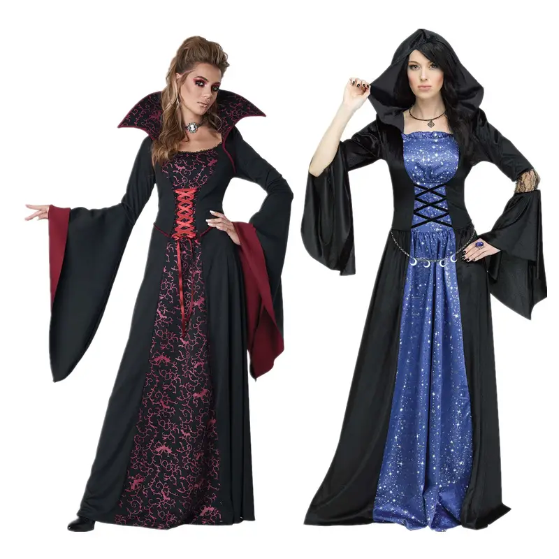 Halloween Witch Masquerade Costume Demon Queen Vampire Cosplay - Image 6