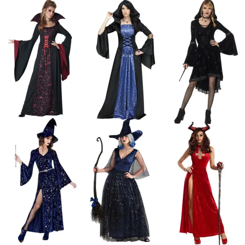 Halloween Witch Masquerade Costume Demon Queen Vampire Cosplay - Image 8