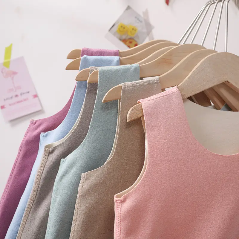 Children's Pink Sleeveless Thermal Vest Belly Protector - Image 10