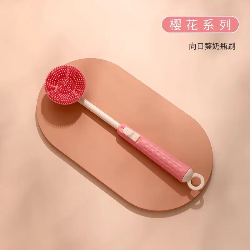 360 Degree Rotating Silicone Bottle Brush for Feeding & Cleaning - Image 2