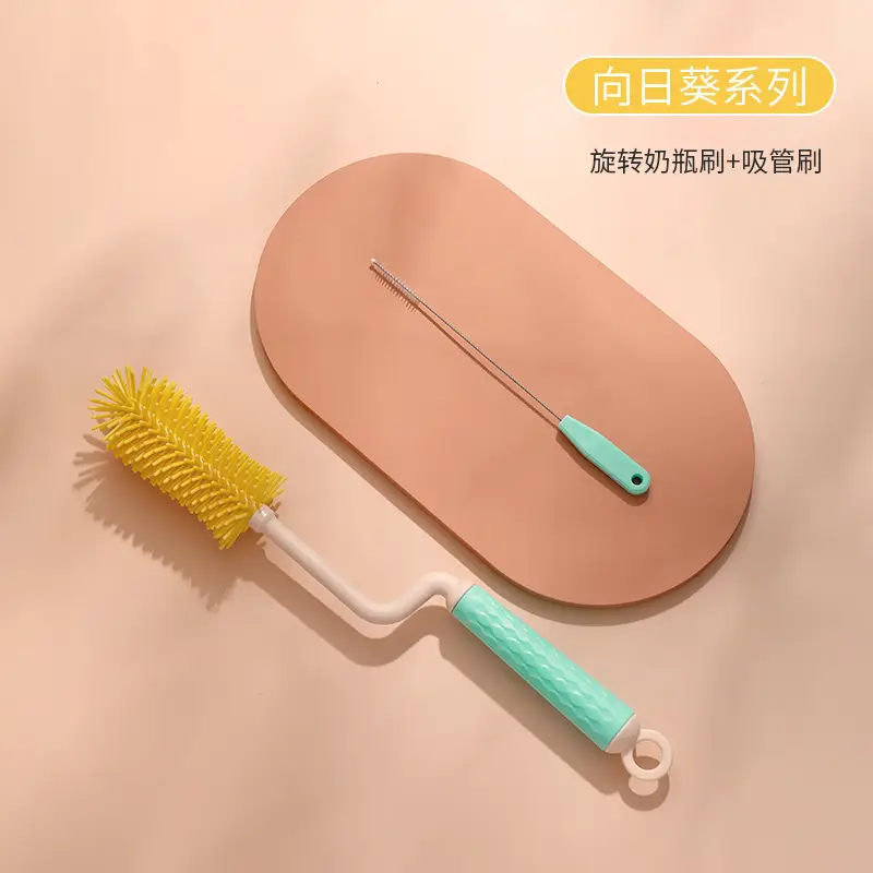 360 Degree Rotating Silicone Bottle Brush for Feeding & Cleaning - Image 3