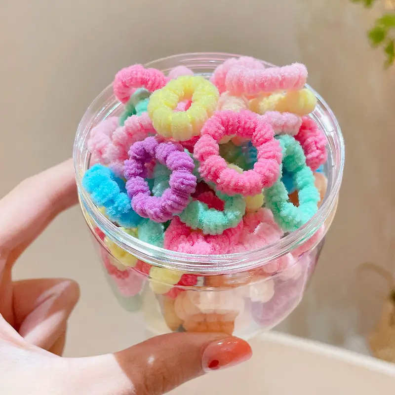 Black Rubber Thumb Hair Band for Girls