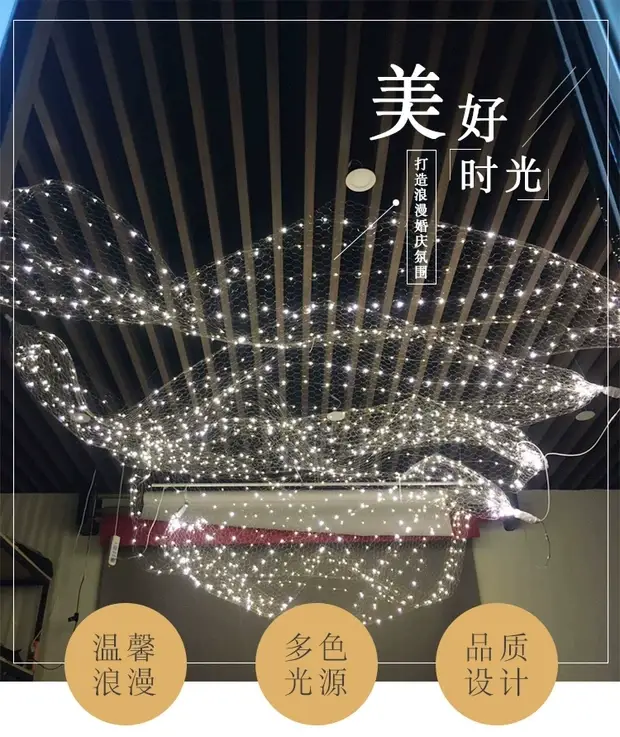 Wedding Starry Sky Mesh Ceiling Decor LED String — feature 2
