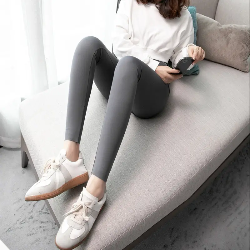Black Shark Skin High Waist Skinny Leggings Women - Image 2