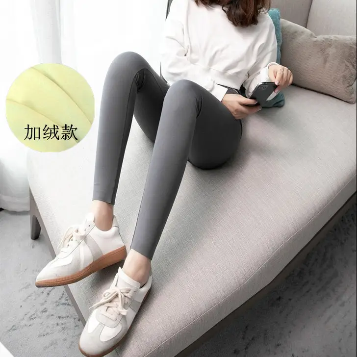 Black Shark Skin High Waist Skinny Leggings Women - Image 6