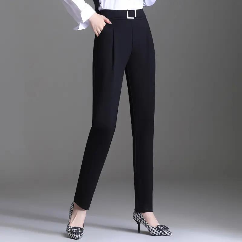 Black Women's High Waist Carrot Pants 2024 - Image 5