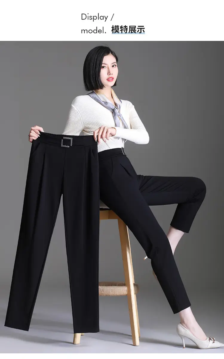 Black Women's High Waist Carrot Pants 2024 — feature 12