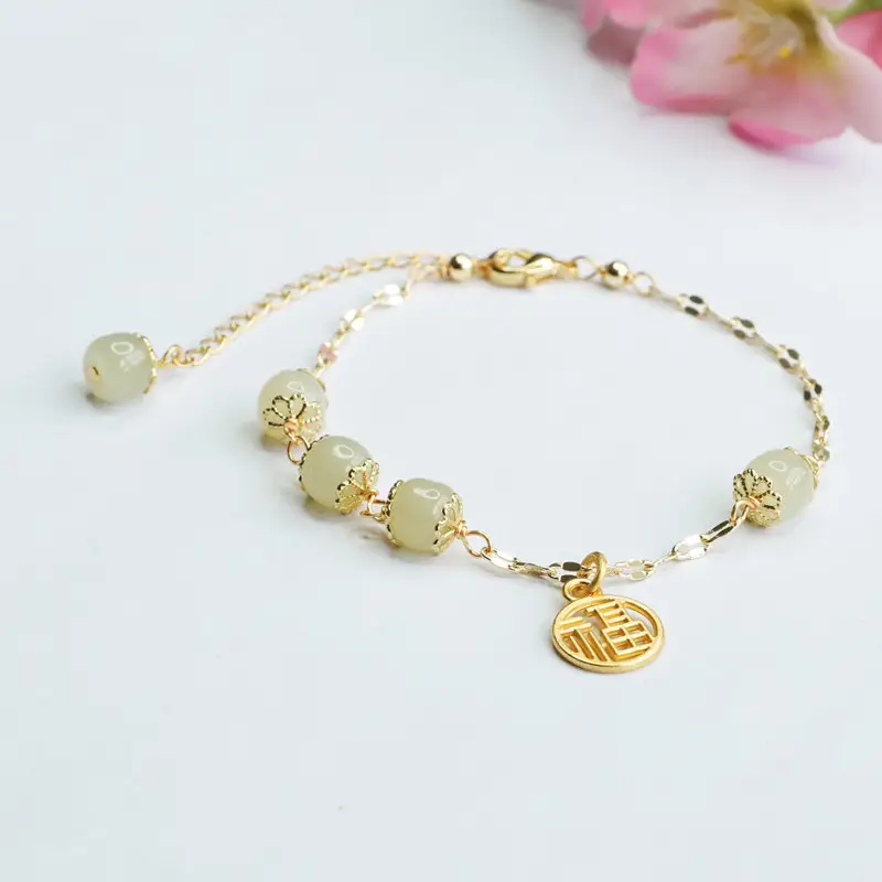 Golden Jade Lucky Charm Bracelet for Women — feature 8