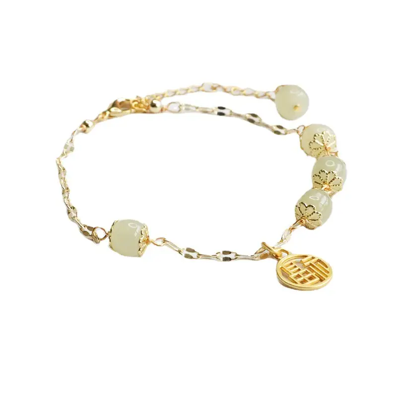 Golden Jade Lucky Charm Bracelet for Women - Image 5