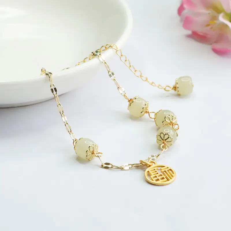 Golden Jade Lucky Charm Bracelet for Women — feature 10