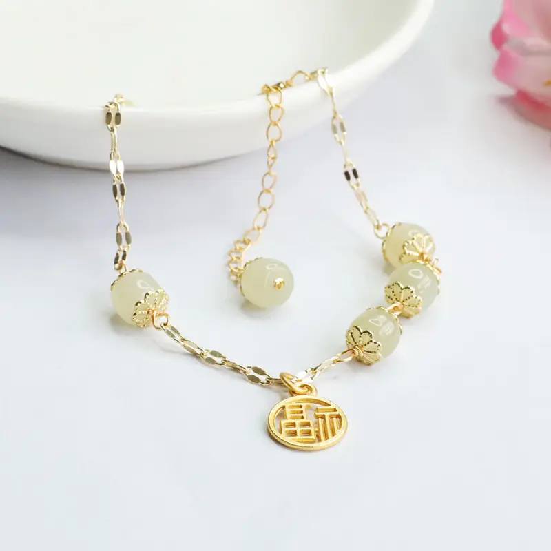 Golden Jade Lucky Charm Bracelet for Women — feature 11