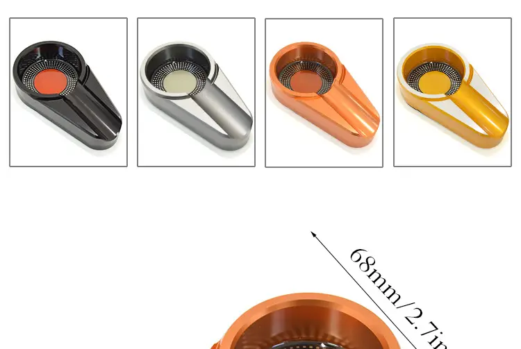 Aluminum Ashtray Single Slot Cigar 120x68x25mm — feature 8