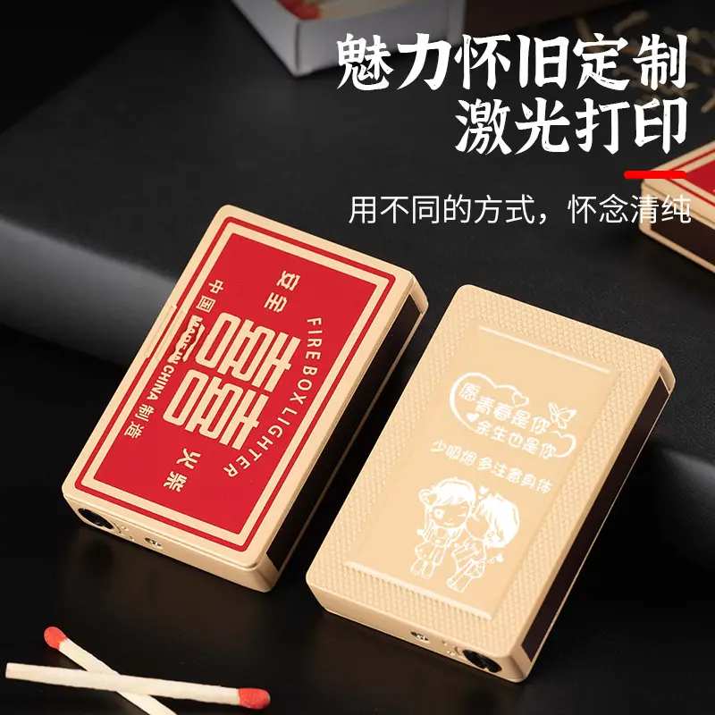 VPro 756 Metal Windproof Lighter DIY Creative Matchbox - Image 8