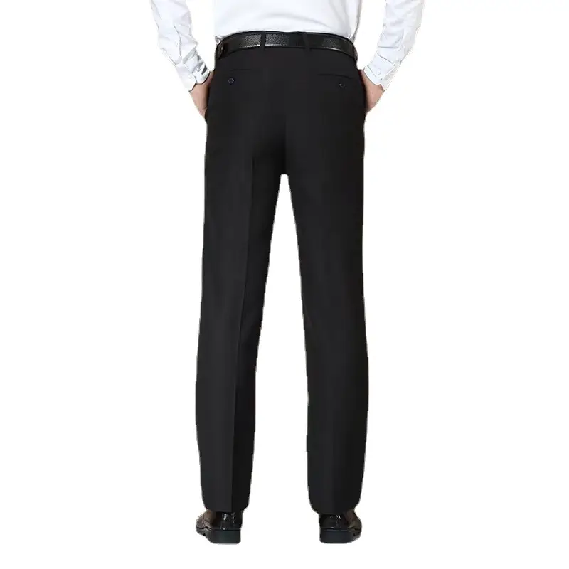 Men's Spring Autumn Stretch Pants Black Middle-aged - Image 75