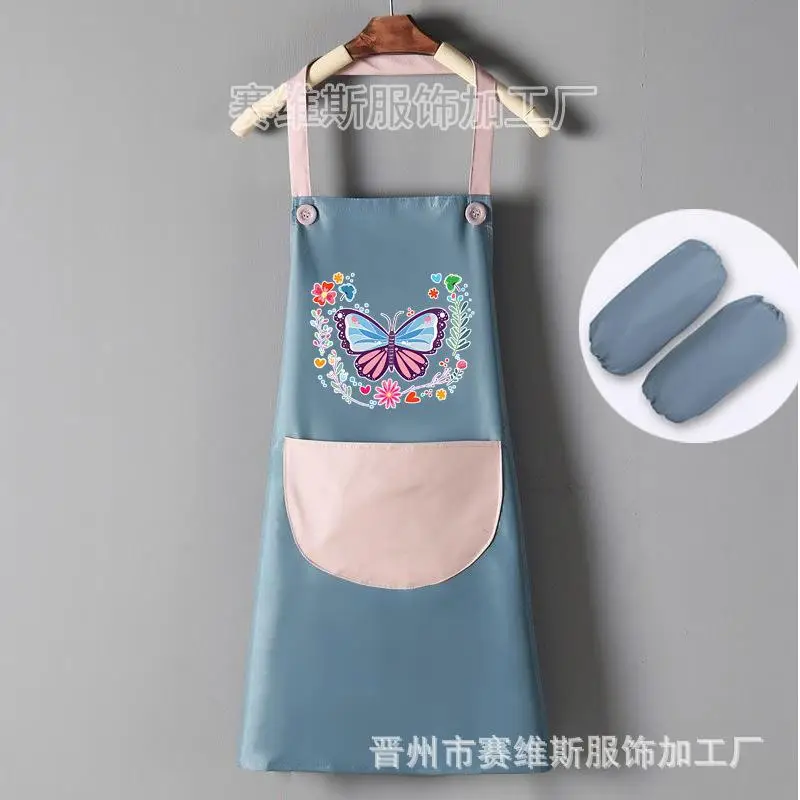 Children's Rainbow Painting Apron Sleeveless Protective Baby Cooking Wear - Image 30